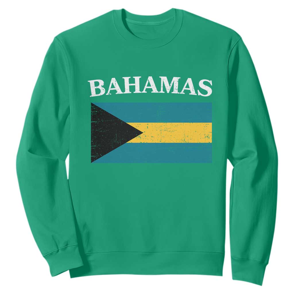 Bahamas Flag Sweatshirt Retro Vintage Bahamian Gifts - African Pride