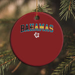 Bahamas Flag Christmas Ornament Caribbean Hibiscus Flower Beach Summer Vacation - African Pride