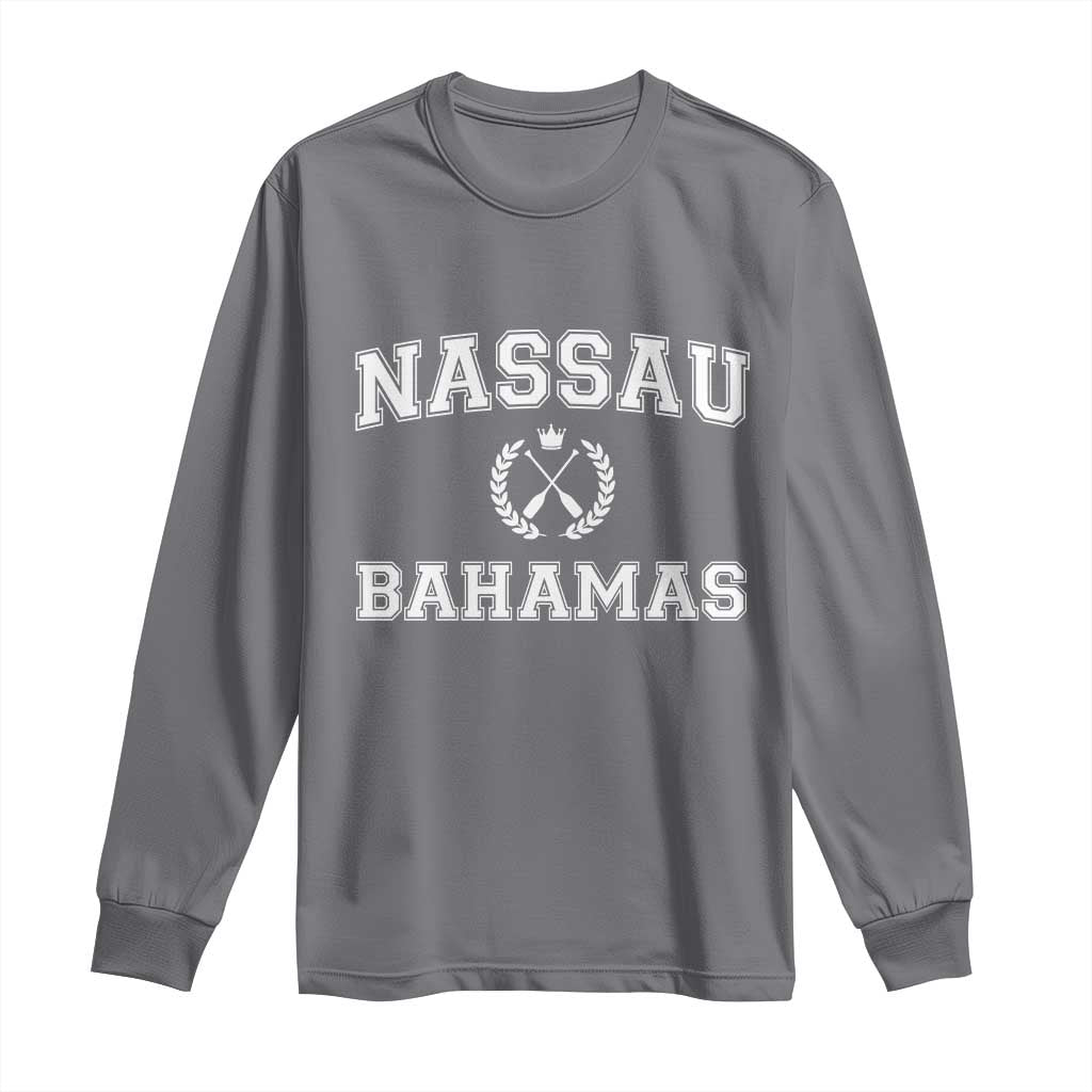 Nassau Souvenir Long Sleeve Shirt Bahamas Rowing Beach Summer Vacation - African Pride