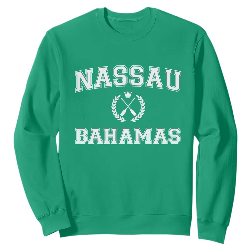 Nassau Souvenir Sweatshirt Bahamas Rowing Beach Summer Vacation - African Pride