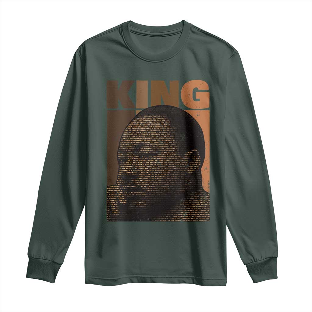 Martin Luther King Long Sleeve Shirt Melanin African American Black History Month MLK