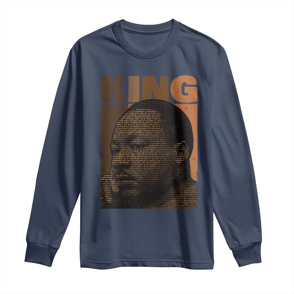 Martin Luther King Long Sleeve Shirt Melanin African American Black History Month MLK