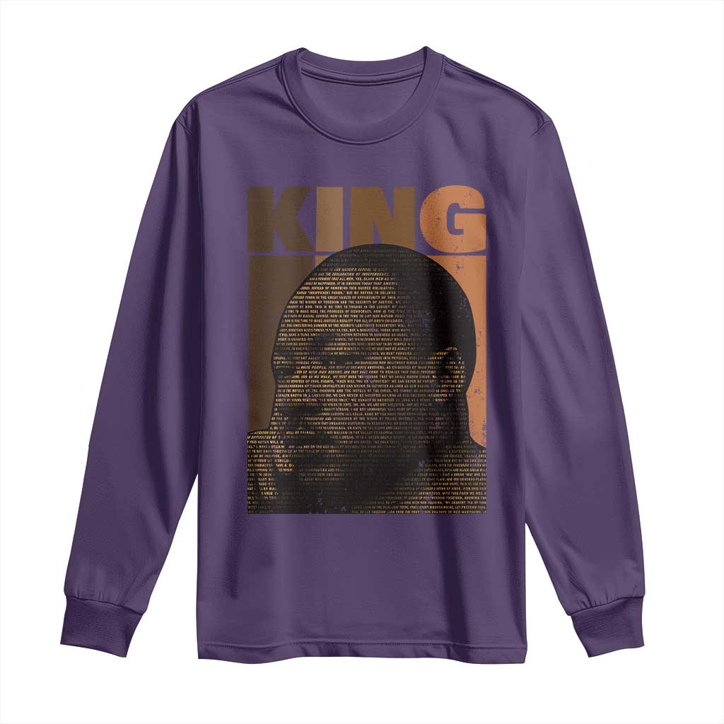 Martin Luther King Long Sleeve Shirt Melanin African American Black History Month MLK