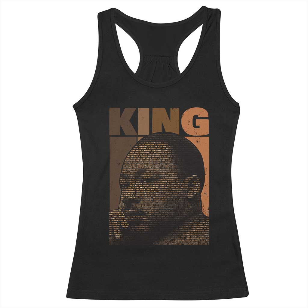 Martin Luther King Racerback Tank Top Melanin African American Black History Month MLK
