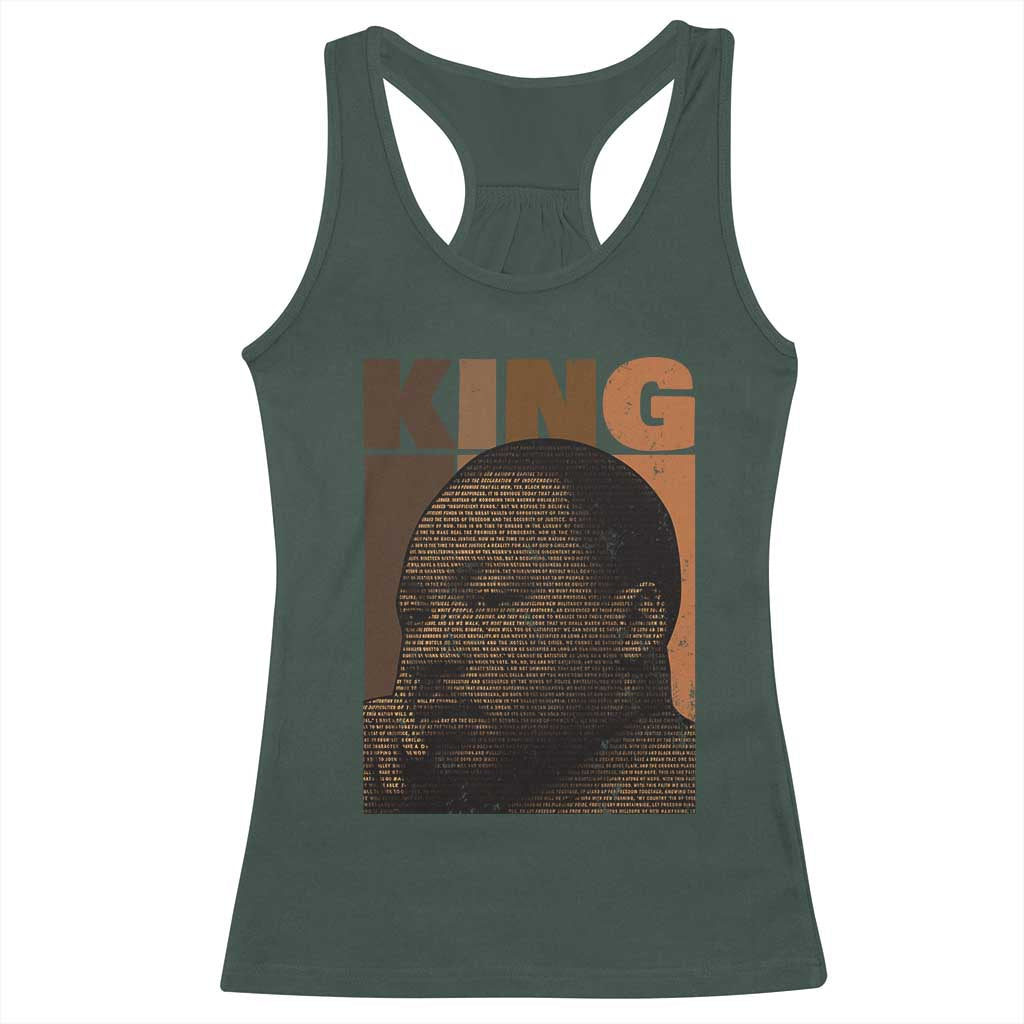 Martin Luther King Racerback Tank Top Melanin African American Black History Month MLK
