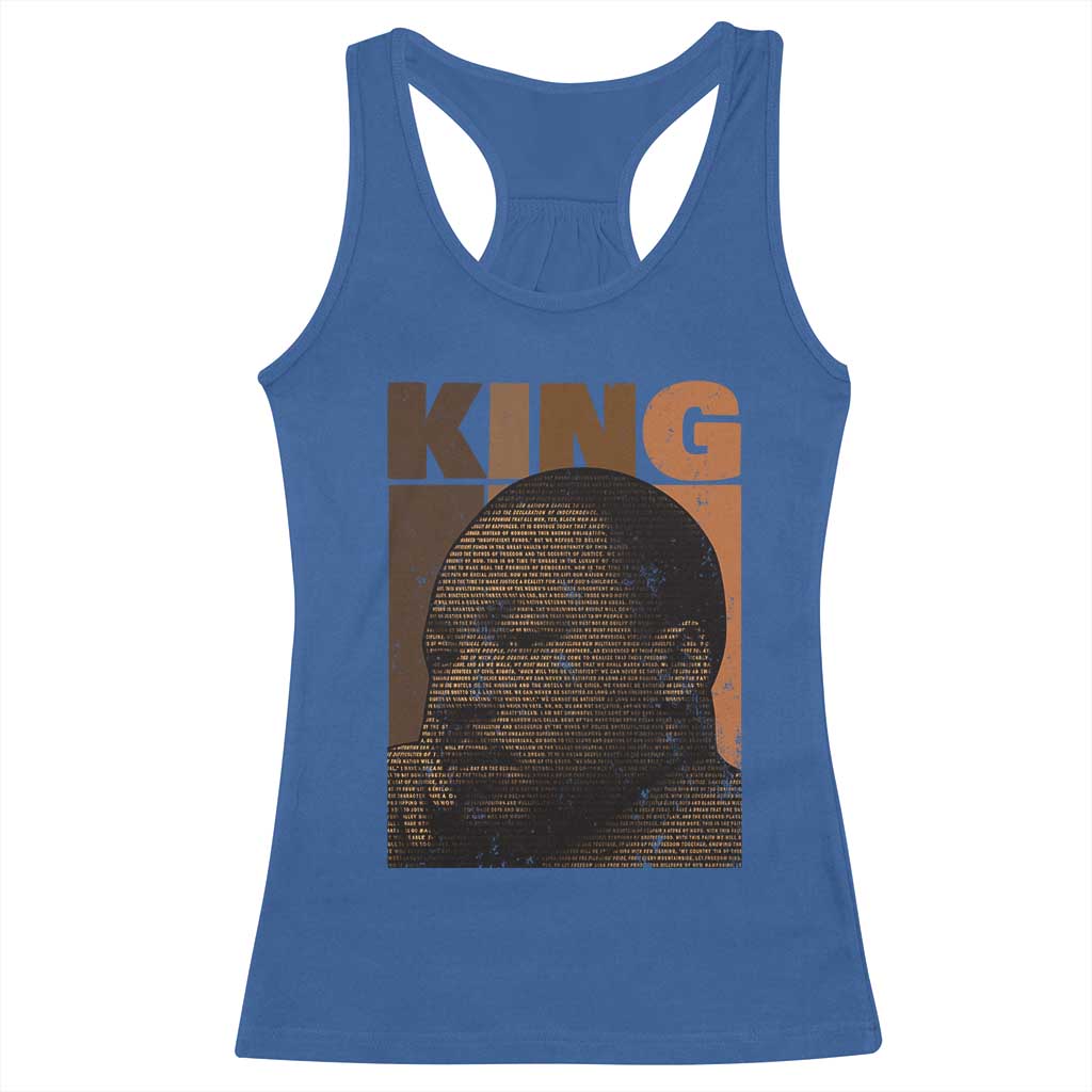 Martin Luther King Racerback Tank Top Melanin African American Black History Month MLK