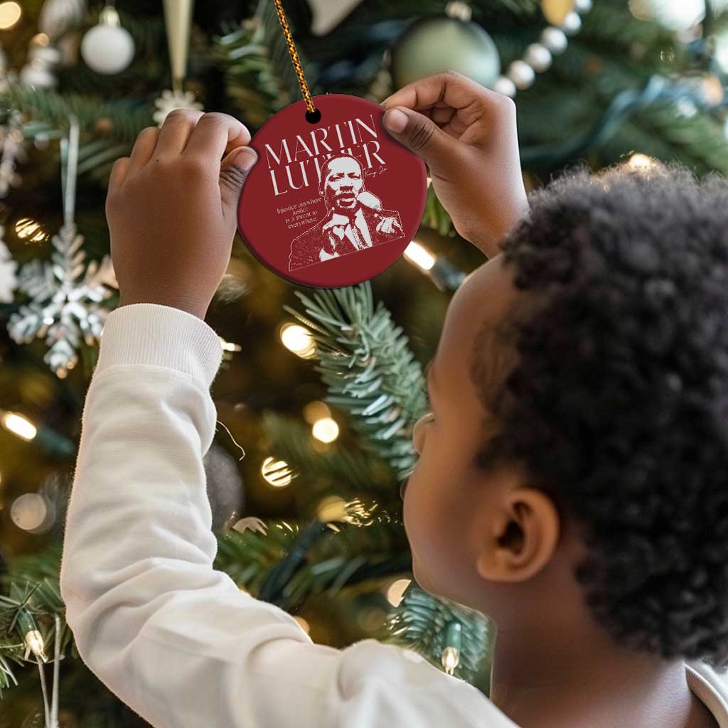 Martin Luther King Jr Christmas Ornament MLK Day Black History Month Inspirational Quote - African Pride