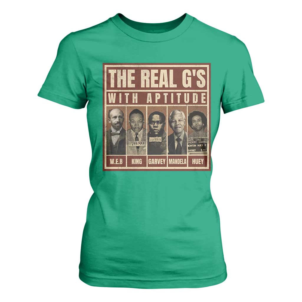 Black History Month T Shirt For Women The Real G's Black Leaders - African Pride