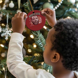 Martin Luther King Jr. Christmas Ornament MLK Day Black History Month American Flag - African Pride