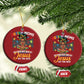 Afro Autism Mom Christmas Ornament African American Autistic Black Mama Religious Cross - African Pride