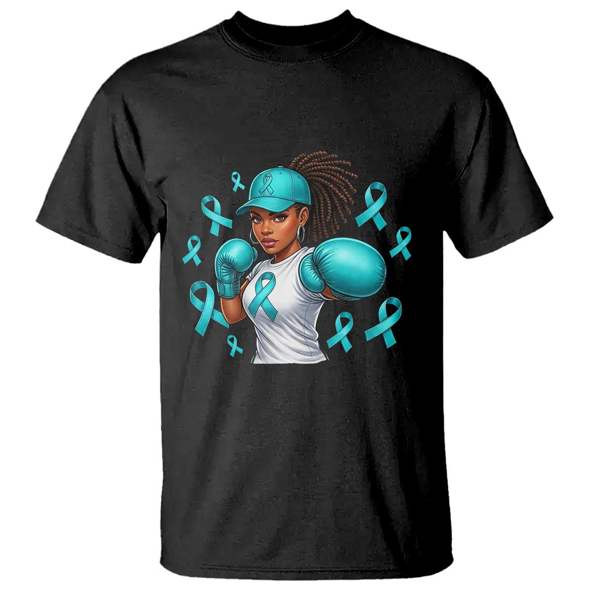 Black Women Fight Sexual Assault Awareness T Shirt African American Teal Ribbon Support