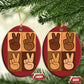 Peace Sign Equality for All Christmas Ornament Peace Out V Fingers Hand Equal Rights - African Pride