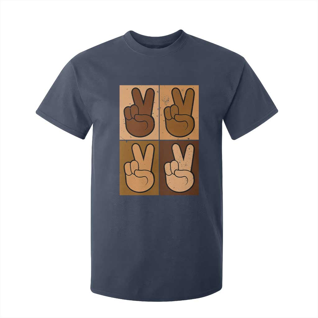 Peace Sign Equality for All T Shirt For Kid Peace Out V Fingers Hand Equal Rights - African Pride