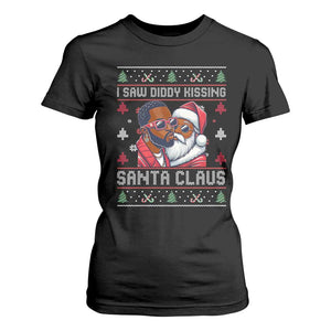 Funny Christmas T Shirt For Women Funy Dirty I Saw Diddy Kissing Santa Claus Ugly Xmas Sweater - African Pride