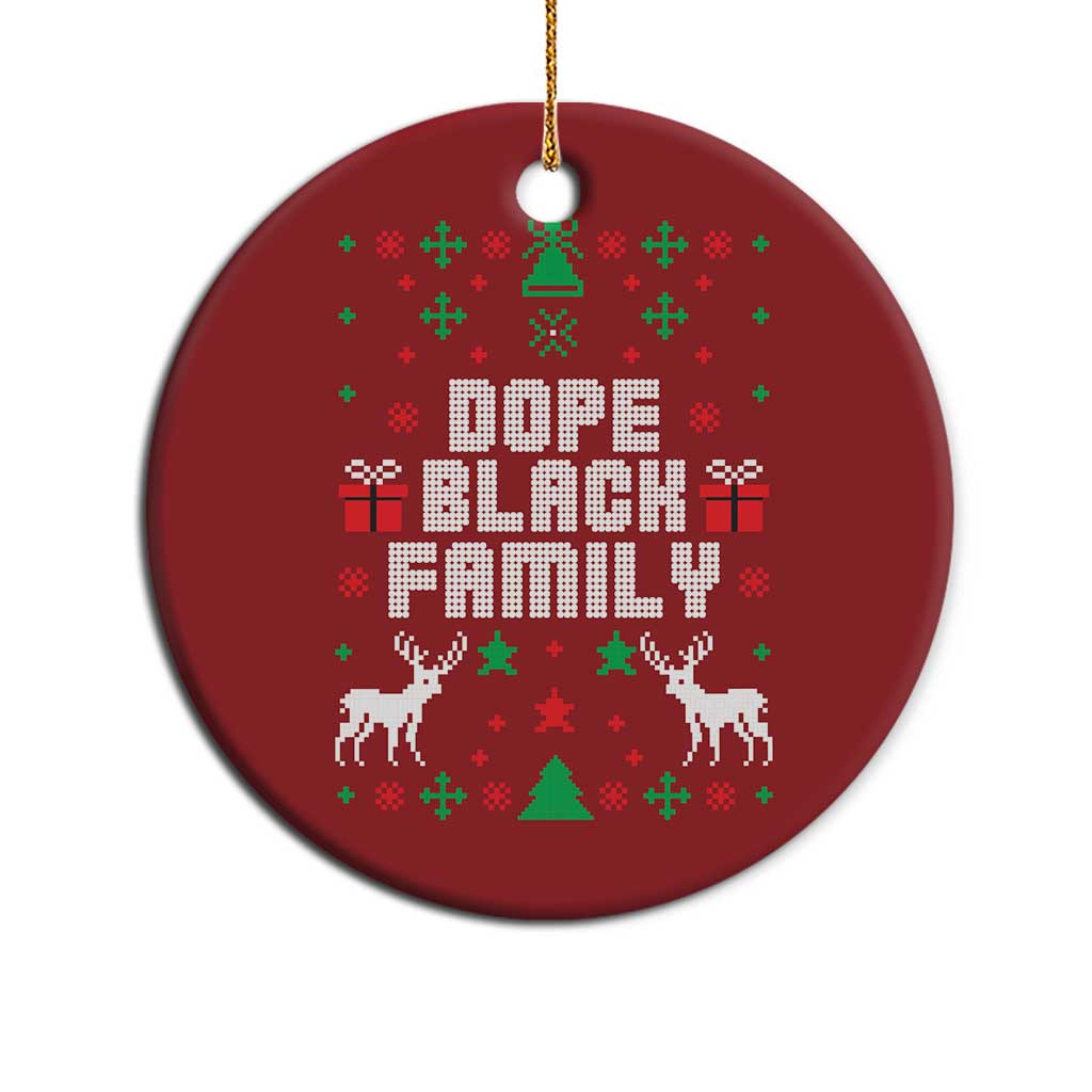 African American Family Christmas Christmas Ornament Dope Black Family Matching Ugly Christmas - African Pride