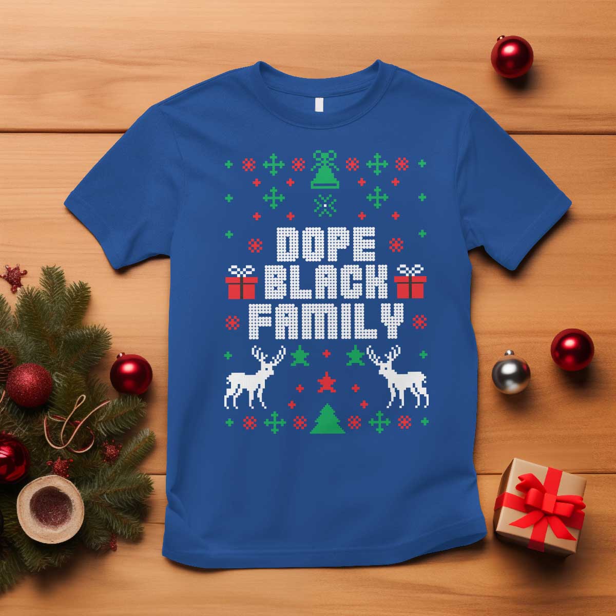 African American Family Christmas T Shirt Dope Black Family Matching Ugly Christmas - African Pride