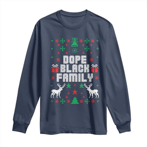 African American Family Christmas Long Sleeve Shirt Dope Black Family Matching Ugly Christmas - African Pride