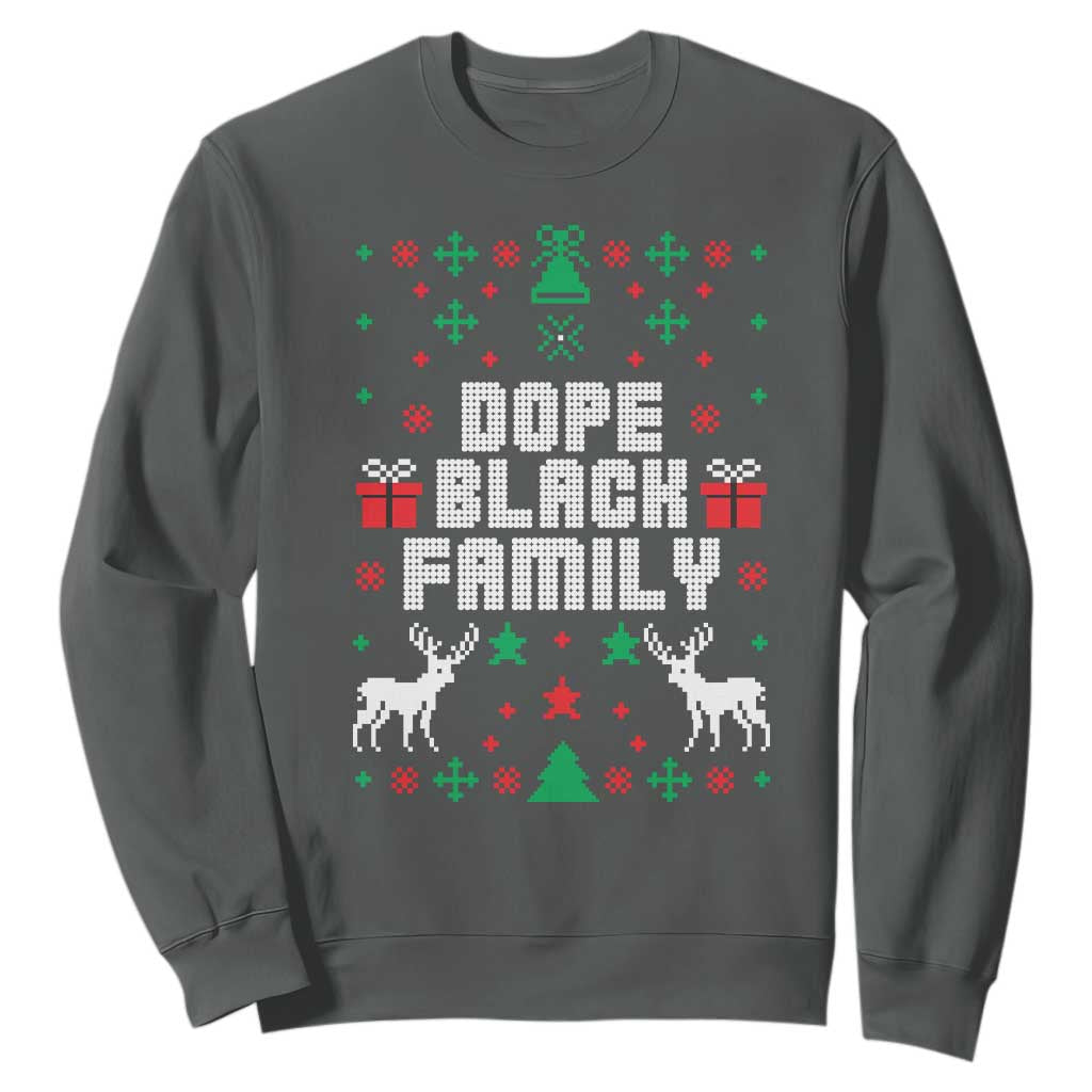 African American Family Christmas Sweatshirt Dope Black Family Matching Ugly Christmas - African Pride