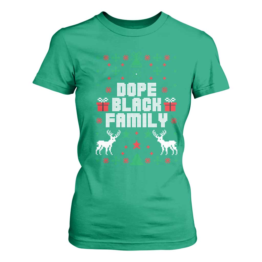 African American Family Christmas T Shirt For Women Dope Black Family Matching Ugly Christmas - African Pride