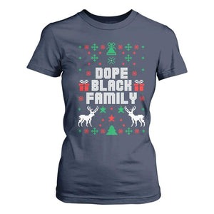 African American Family Christmas T Shirt For Women Dope Black Family Matching Ugly Christmas - African Pride