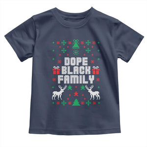 African American Family Christmas Toddler T Shirt Dope Black Family Matching Ugly Christmas - African Pride