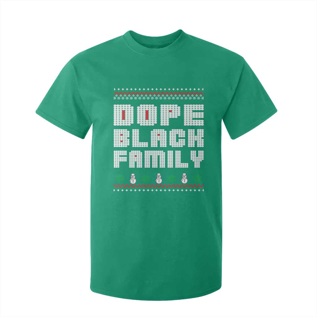 African American Family Christmas T Shirt For Kid Dope Black Family Matching Ugly Xmas - African Pride