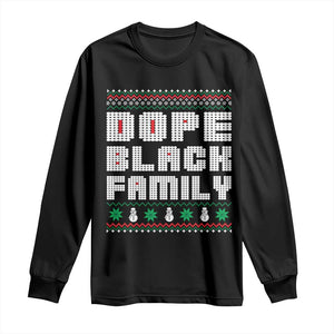 African American Family Christmas Long Sleeve Shirt Dope Black Family Matching Ugly Xmas - African Pride