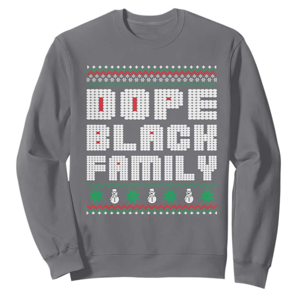 African American Family Christmas Sweatshirt Dope Black Family Matching Ugly Xmas - African Pride