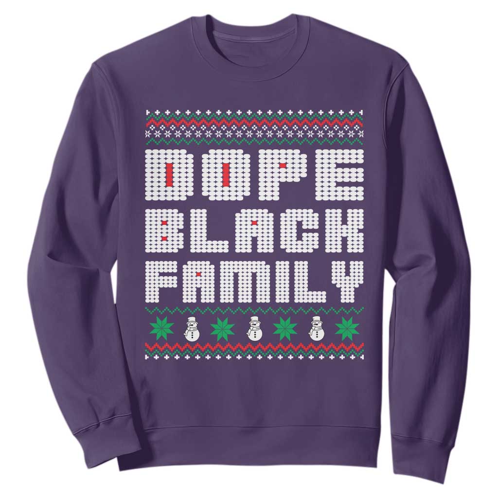 African American Family Christmas Sweatshirt Dope Black Family Matching Ugly Xmas - African Pride