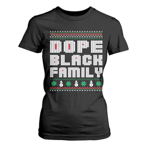 African American Family Christmas T Shirt For Women Dope Black Family Matching Ugly Xmas - African Pride
