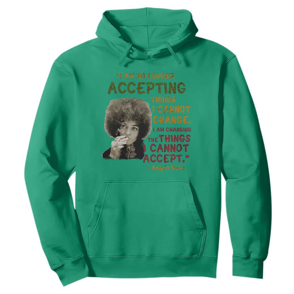 Black History Month Angela Davis Hoodie Black Panther Party Feminist Human Rights Inspirational Quote - African Pride