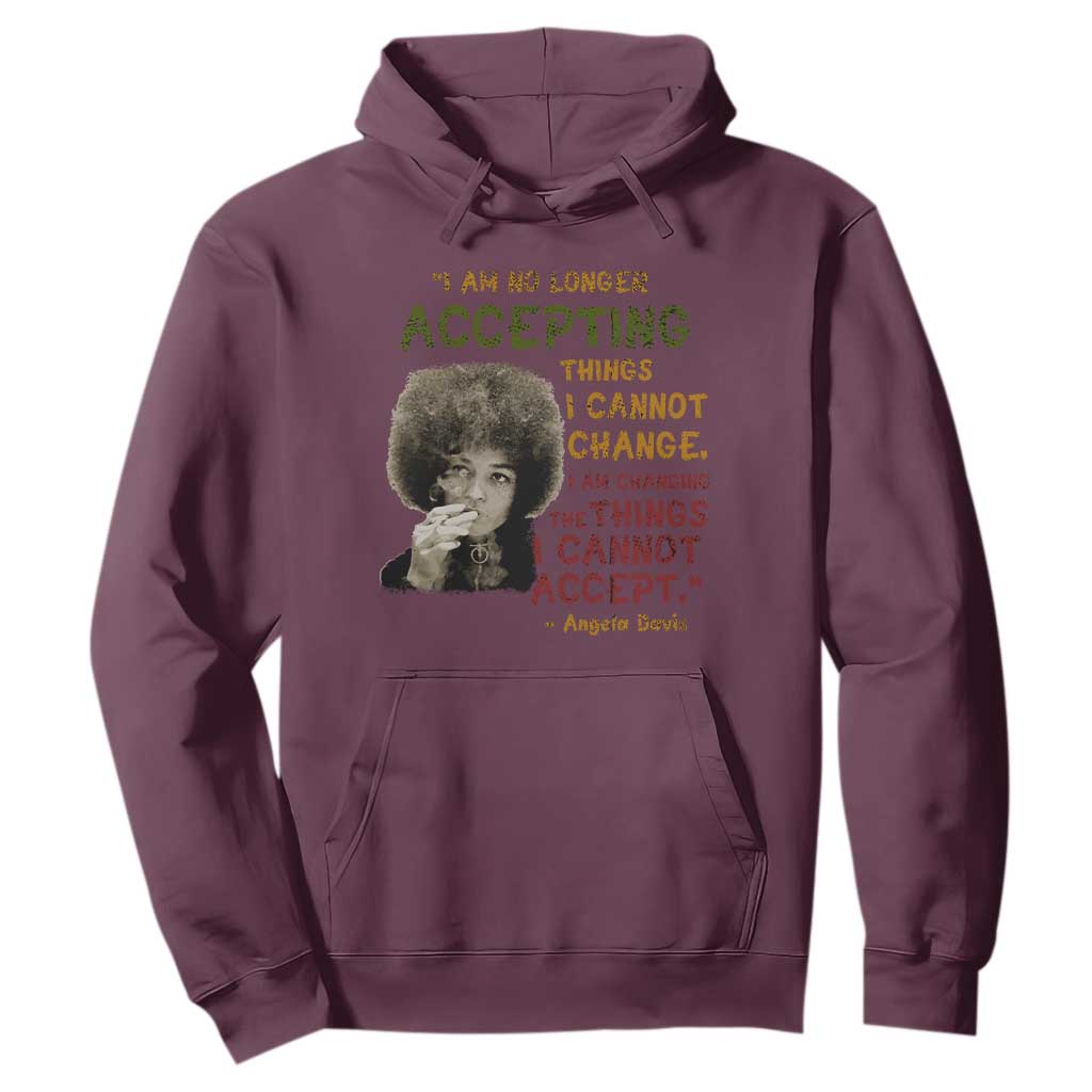 Black History Month Angela Davis Hoodie Black Panther Party Feminist Human Rights Inspirational Quote - African Pride