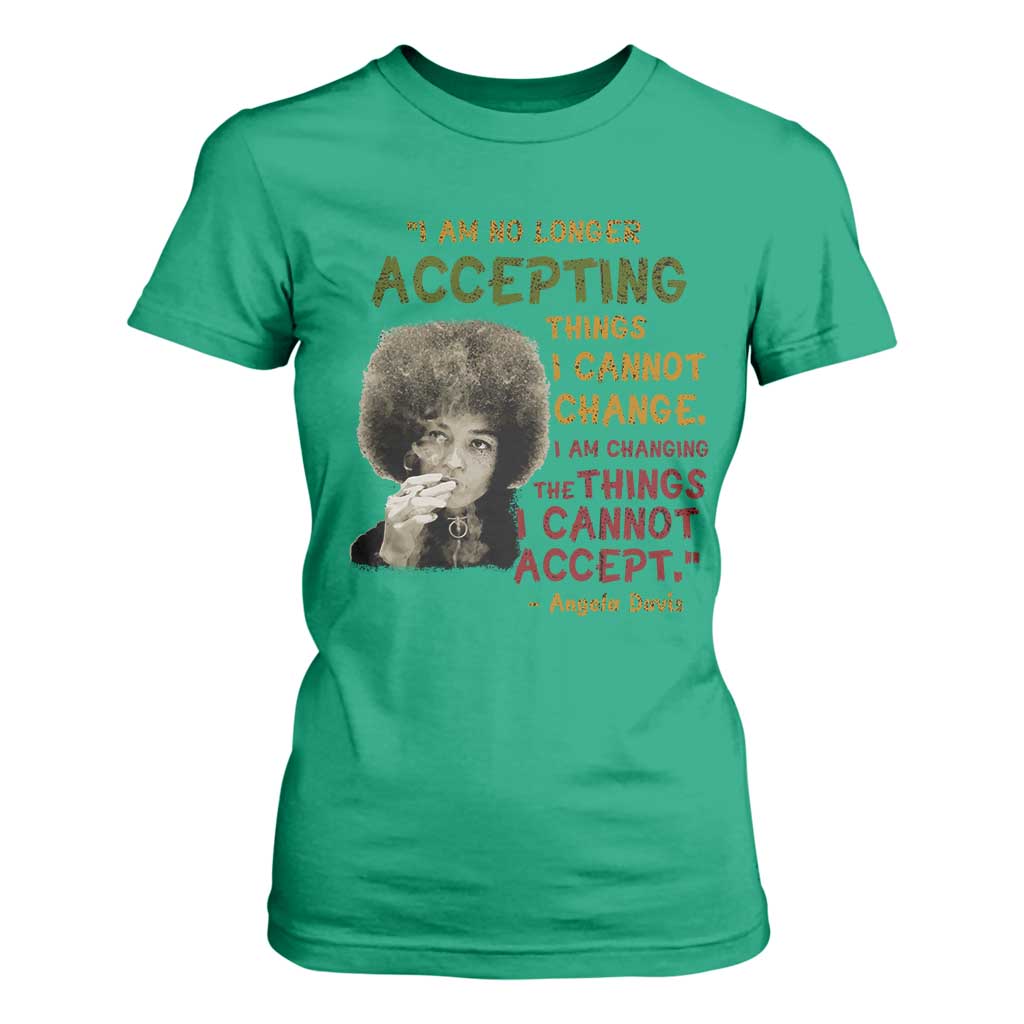 Black History Month Angela Davis T Shirt For Women Black Panther Party Feminist Human Rights Inspirational Quote - African Pride