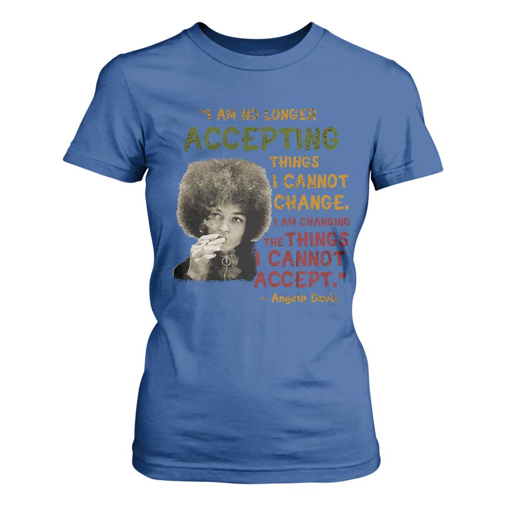 Black History Month Angela Davis T Shirt For Women Black Panther Party Feminist Human Rights Inspirational Quote - African Pride