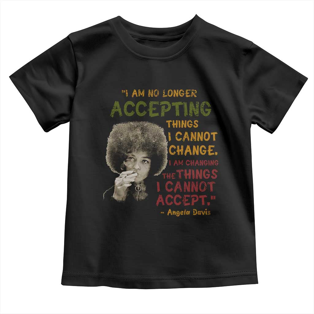 Black History Month Angela Davis Toddler T Shirt Black Panther Party Feminist Human Rights Inspirational Quote - African Pride