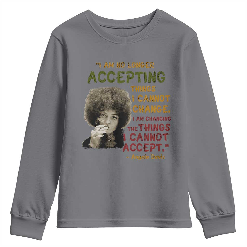 Black History Month Angela Davis Youth Sweatshirt Black Panther Party Feminist Human Rights Inspirational Quote - African Pride