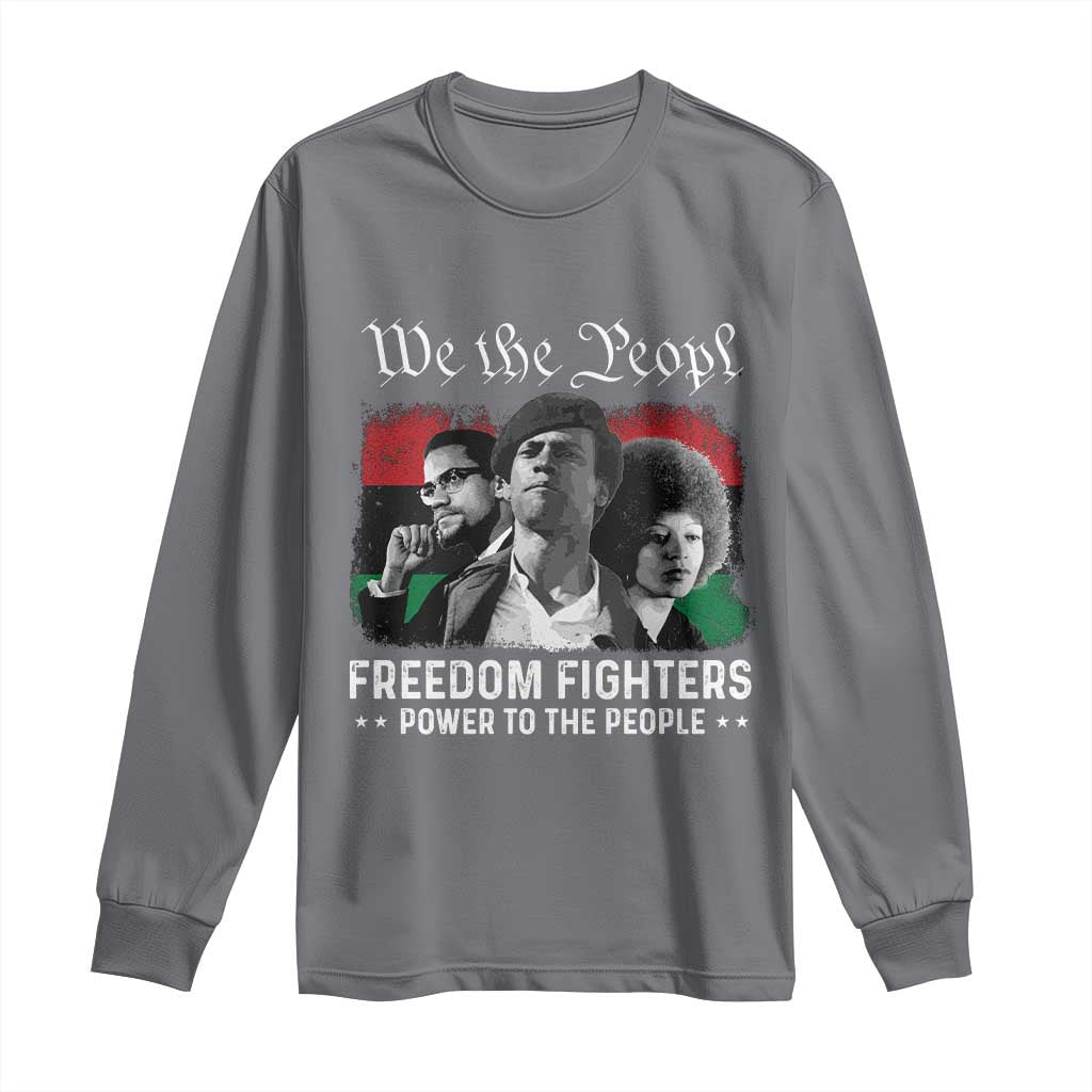 Vintage Black Panther Party Long Sleeve Shirt Huey P. Newton Malcolm X Angela Davis Black History - African Pride