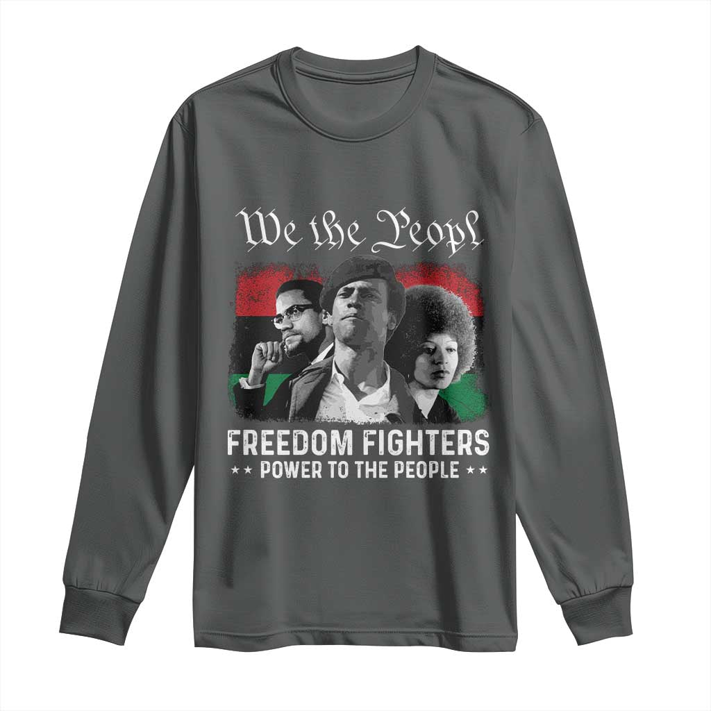 Vintage Black Panther Party Long Sleeve Shirt Huey P. Newton Malcolm X Angela Davis Black History - African Pride