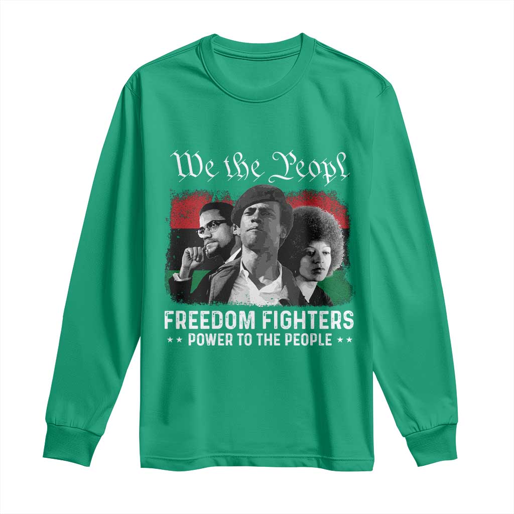 Vintage Black Panther Party Long Sleeve Shirt Huey P. Newton Malcolm X Angela Davis Black History - African Pride
