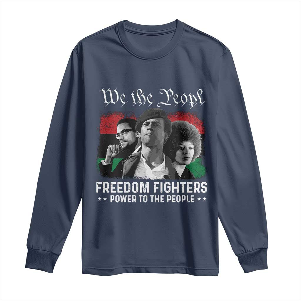 Vintage Black Panther Party Long Sleeve Shirt Huey P. Newton Malcolm X Angela Davis Black History - African Pride