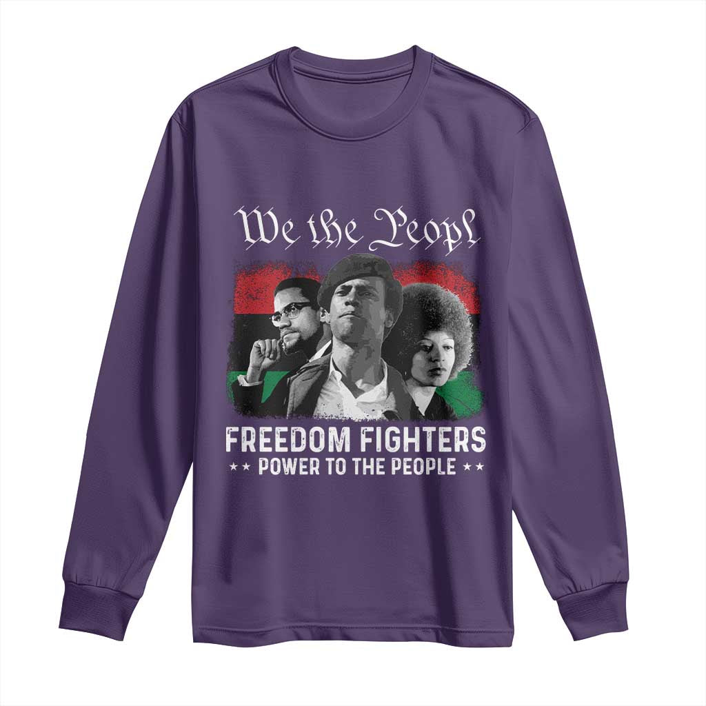 Vintage Black Panther Party Long Sleeve Shirt Huey P. Newton Malcolm X Angela Davis Black History - African Pride