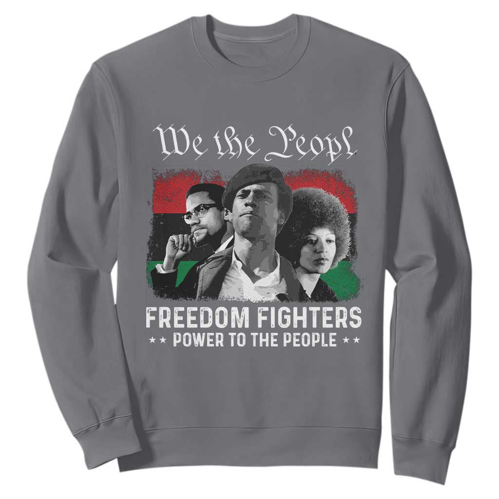 Vintage Black Panther Party Sweatshirt Huey P. Newton Malcolm X Angela Davis Black History - African Pride