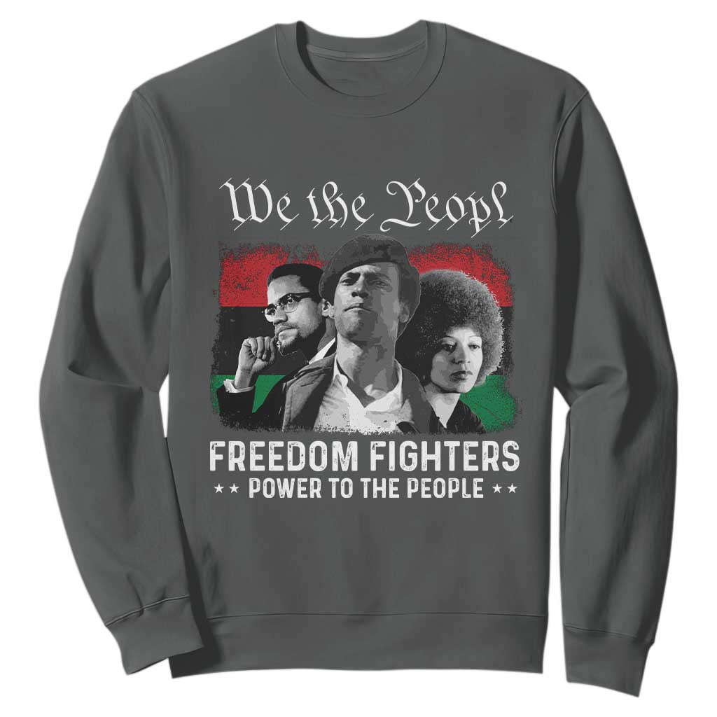 Vintage Black Panther Party Sweatshirt Huey P. Newton Malcolm X Angela Davis Black History - African Pride