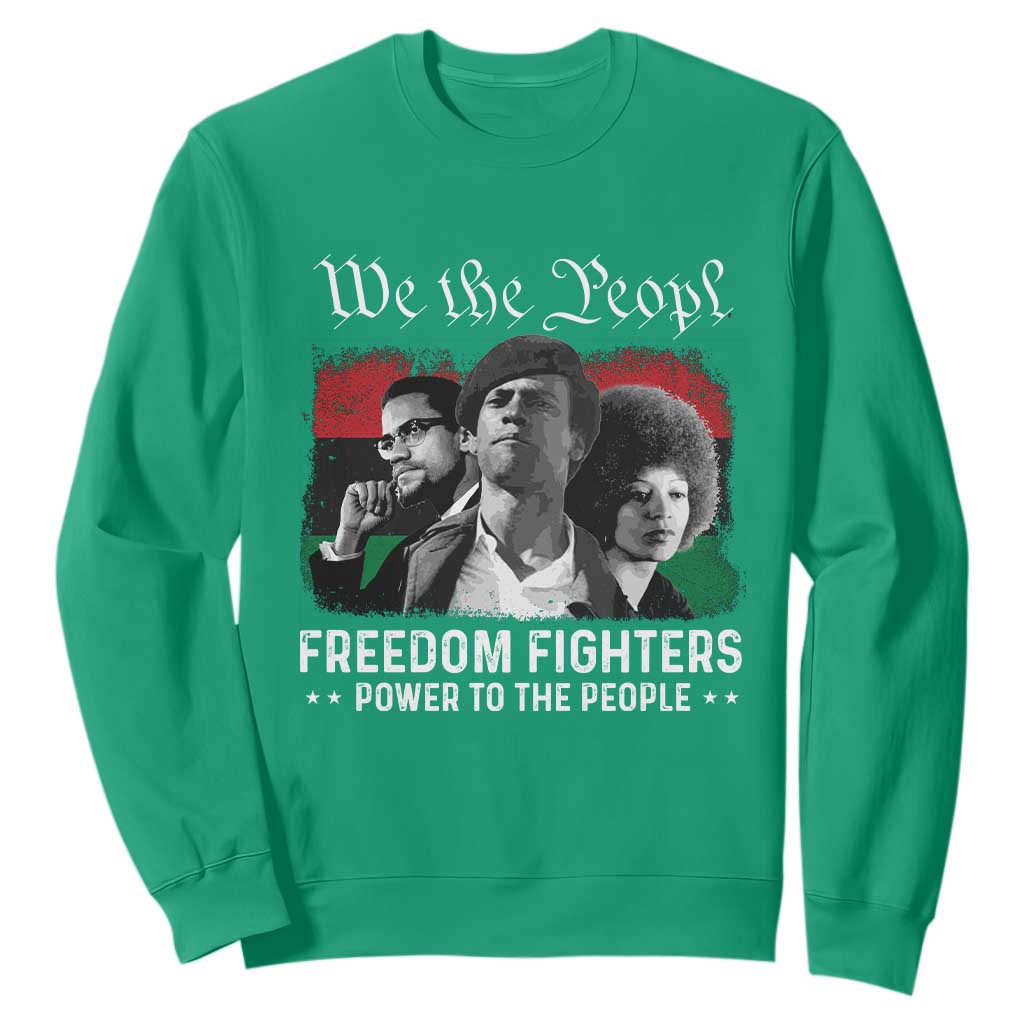 Vintage Black Panther Party Sweatshirt Huey P. Newton Malcolm X Angela Davis Black History - African Pride