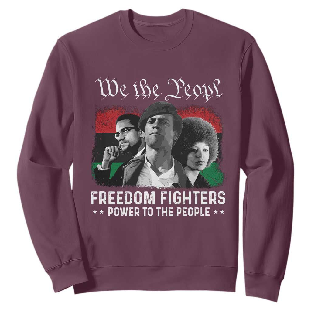 Vintage Black Panther Party Sweatshirt Huey P. Newton Malcolm X Angela Davis Black History - African Pride