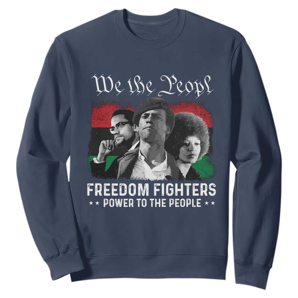 Vintage Black Panther Party Sweatshirt Huey P. Newton Malcolm X Angela Davis Black History - African Pride