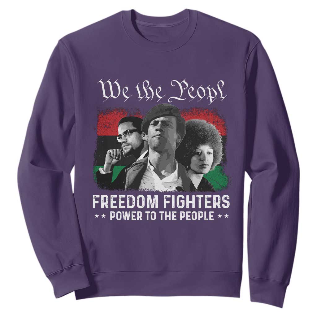 Vintage Black Panther Party Sweatshirt Huey P. Newton Malcolm X Angela Davis Black History - African Pride