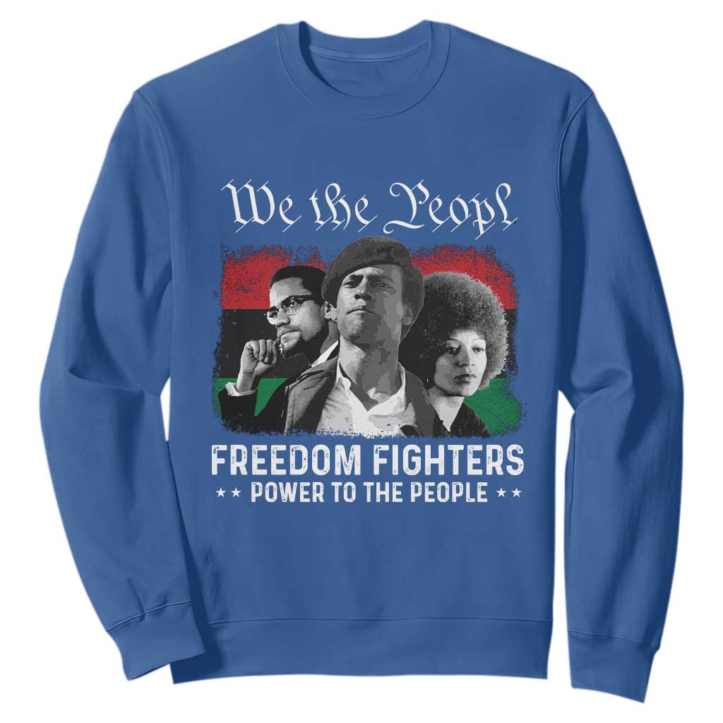 Vintage Black Panther Party Sweatshirt Huey P. Newton Malcolm X Angela Davis Black History - African Pride