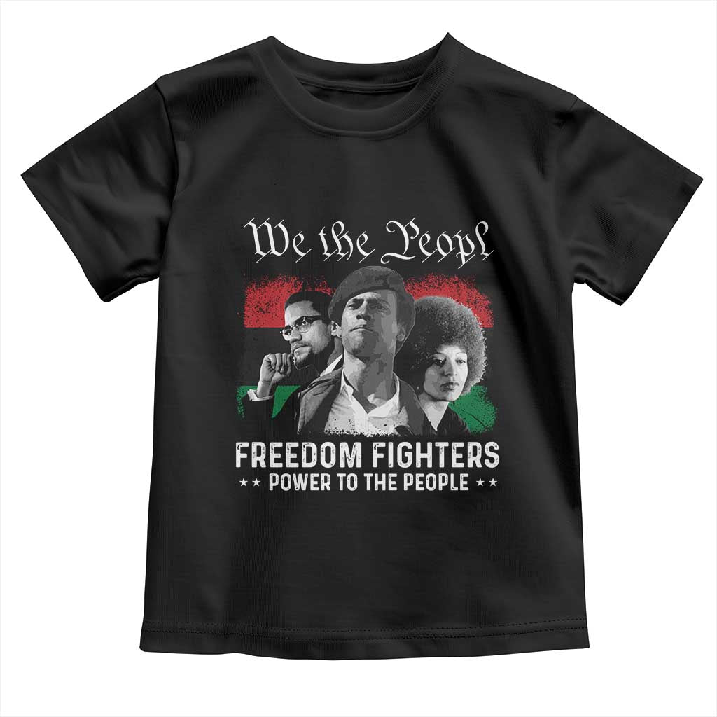 Vintage Black Panther Party Toddler T Shirt Huey P. Newton Malcolm X Angela Davis Black History - African Pride