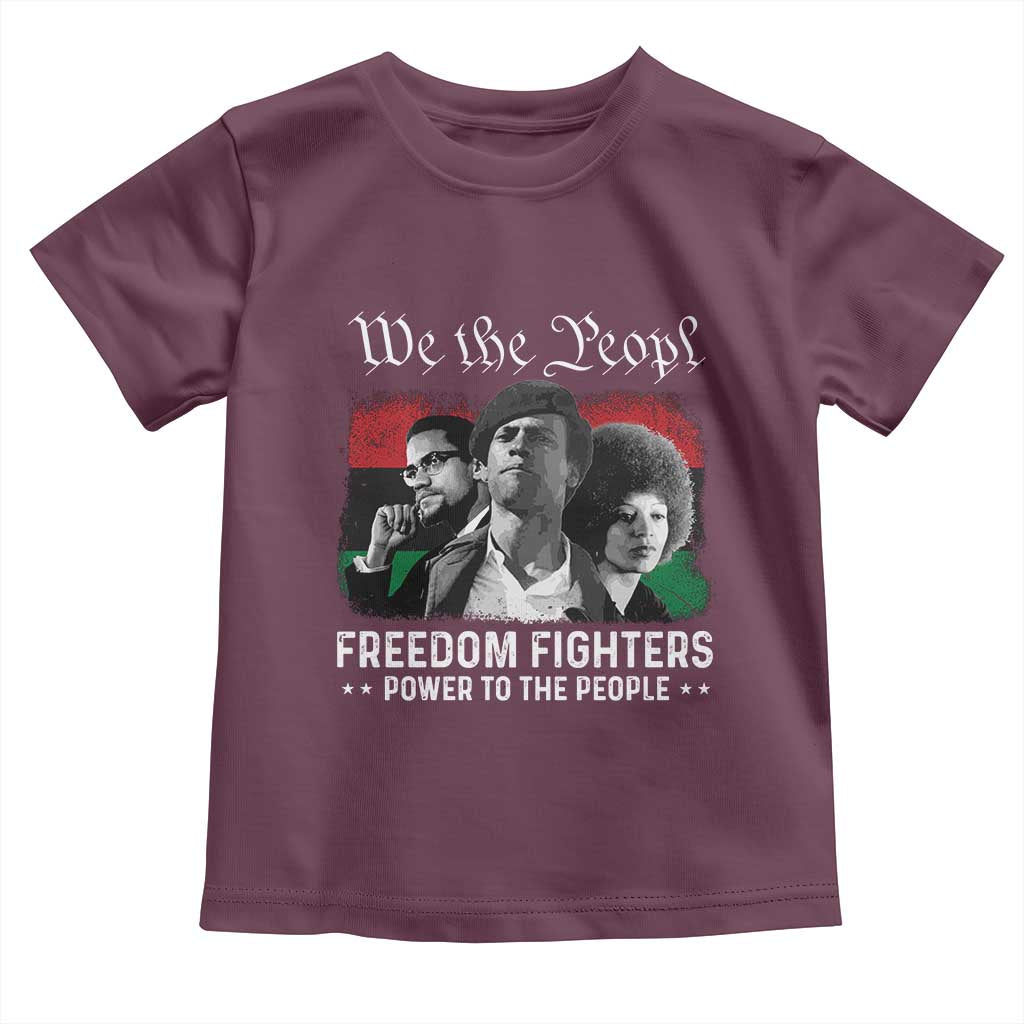 Vintage Black Panther Party Toddler T Shirt Huey P. Newton Malcolm X Angela Davis Black History - African Pride
